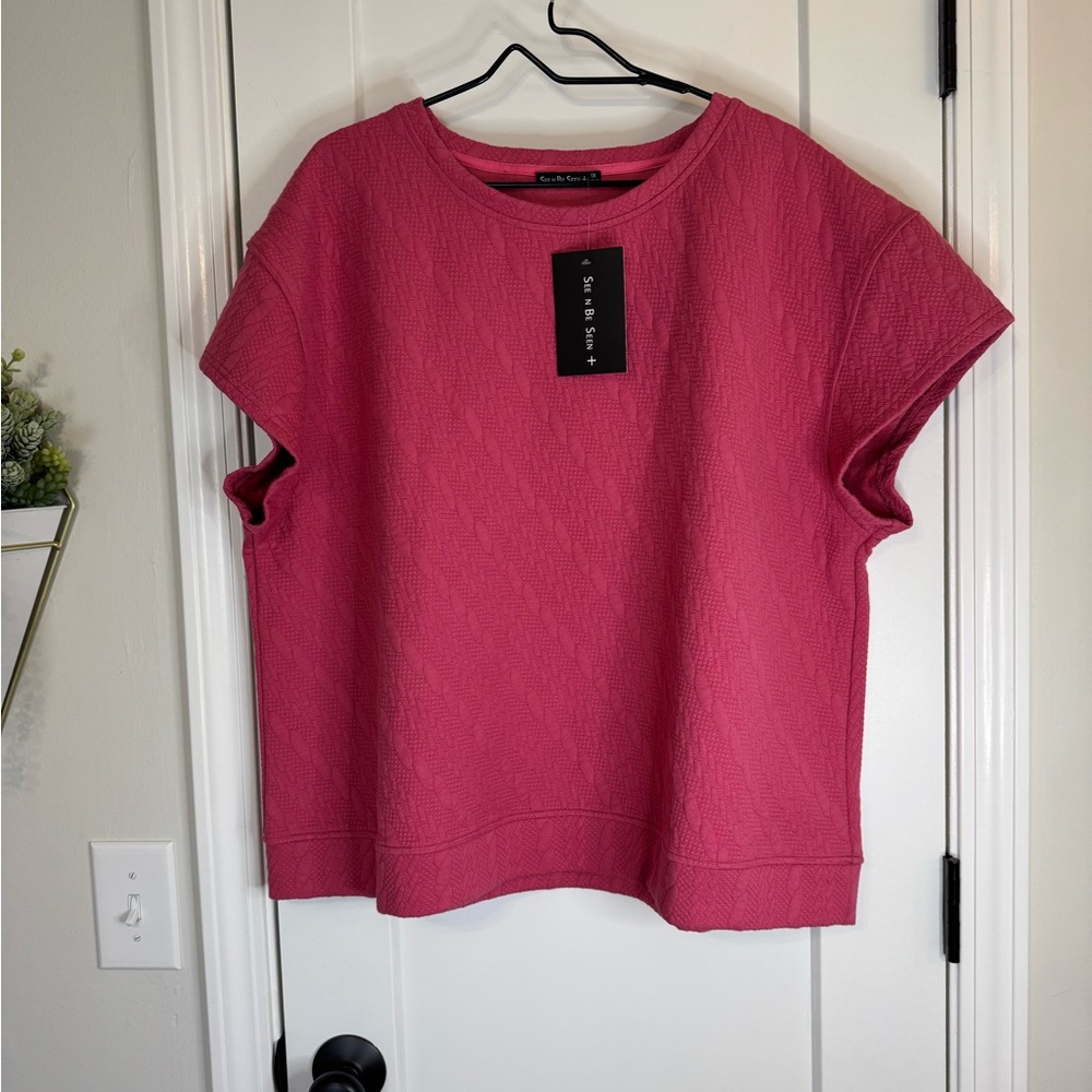 See & Be Seen Cap SleeveKnit Top